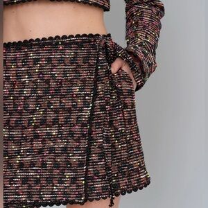 Le Superbe Lennon Tweed Wrap Skirt size 8